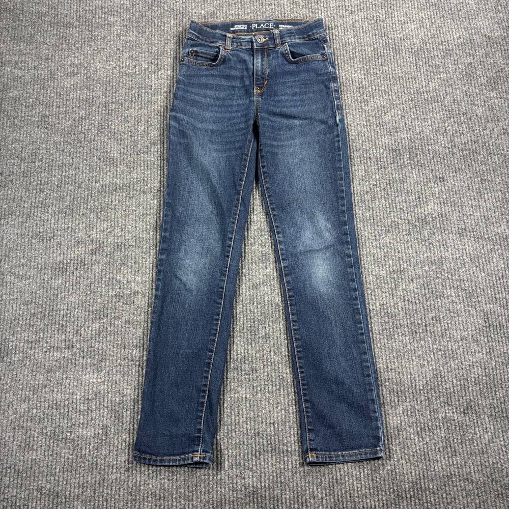 The Children's Place Straight Jeans Girls Size 12 Blue Slim Stretch Denim - Picture 2 of 12